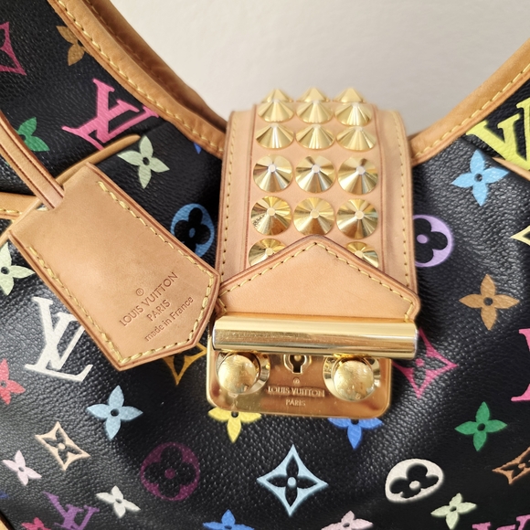 RARE Authentic Louis Vuitton Black Monogram Multicolor Chrissie MM Shoulder Bag - Picture 7 of 16